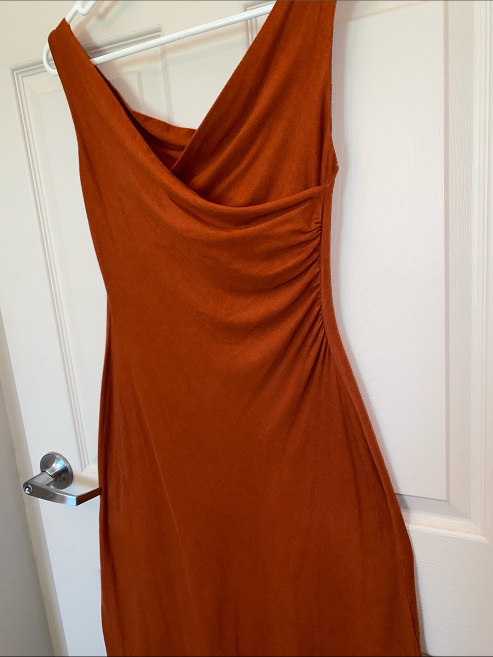 Blue Canoe Sun Dress in Rust cotton blend